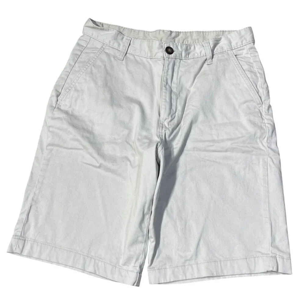 2 Pair George Chino Shorts Men's Blue Light Khaki Size 30 Flat Front